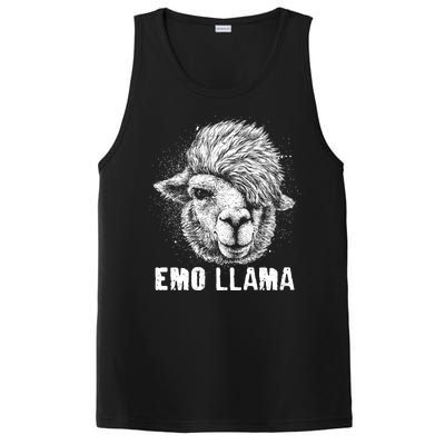 Distressed Vintage Emo Llama Alpaca  PosiCharge Competitor Tank