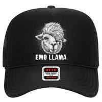 Distressed Vintage Emo Llama Alpaca  Trucker Hat