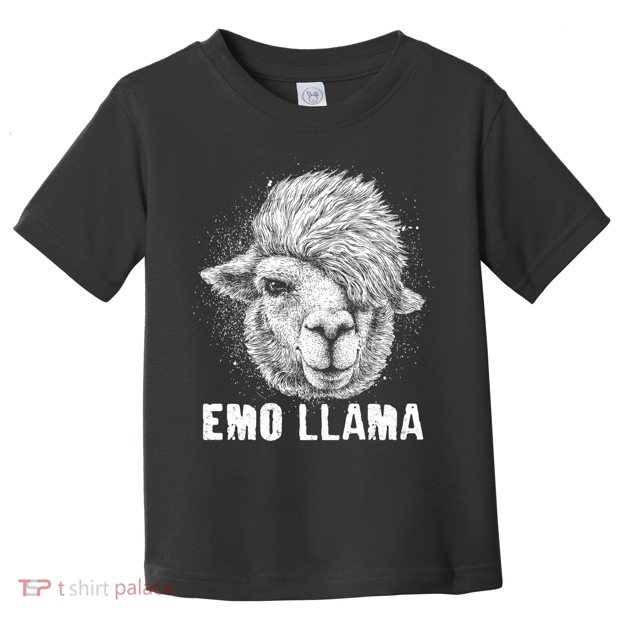 Distressed Vintage Emo Llama Alpaca  Toddler T-Shirt