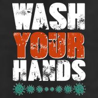 Distressed Wash Your Hands Funny 7 Panel Mesh Trucker Snapback Hat