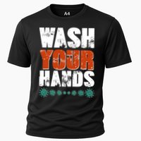 Distressed Wash Your Hands Funny Cooling Performance Crew T-Shirt