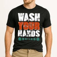 Distressed Wash Your Hands Funny Cooling Performance Crew T-Shirt