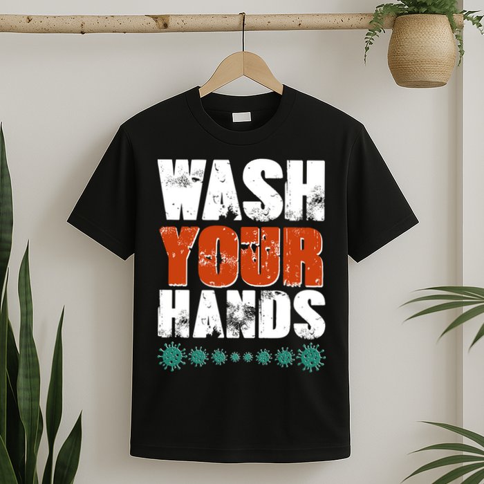 Distressed Wash Your Hands Funny T-Shirt