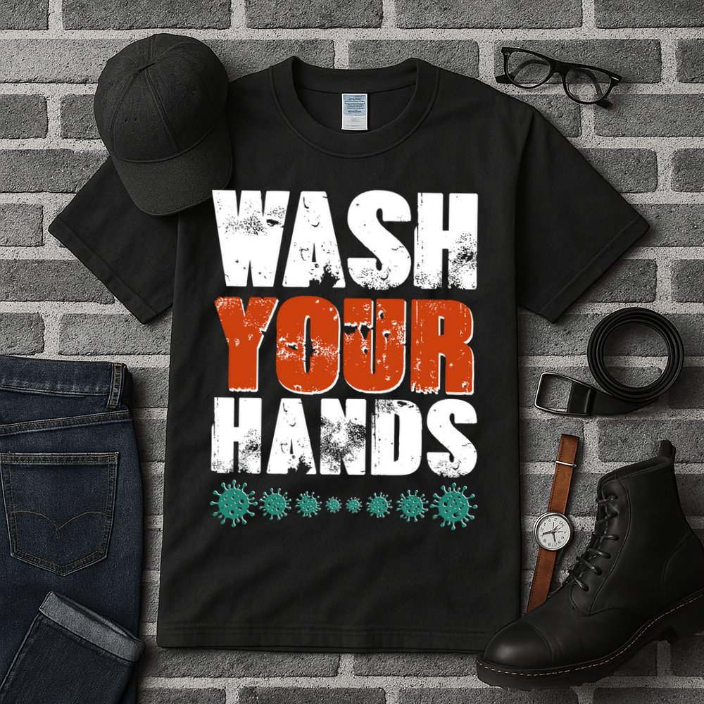 Distressed Wash Your Hands Funny Tall T-Shirt