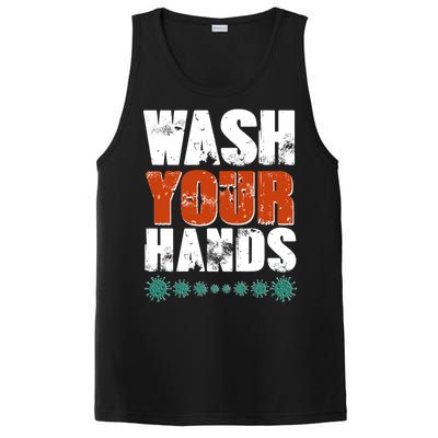 Distressed Wash Your Hands Funny PosiCharge Competitor Tank