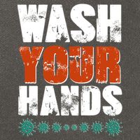 Distressed Wash Your Hands Funny Cotton Canvas Backpack