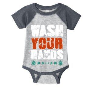 Distressed Wash Your Hands Funny Infant Baby Jersey Bodysuit