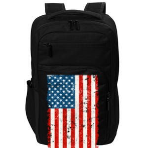 Distressed Worn USA American Flag Impact Tech Backpack