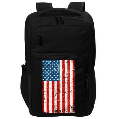 Distressed Worn USA American Flag Impact Tech Backpack