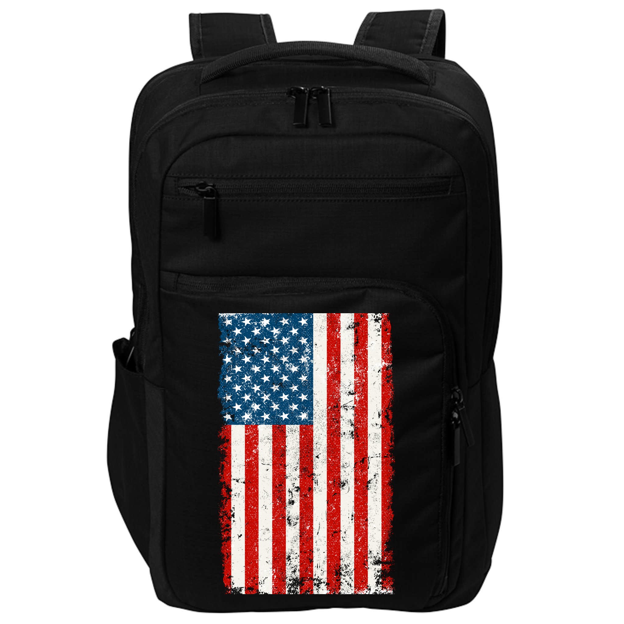 Distressed Worn USA American Flag Impact Tech Backpack