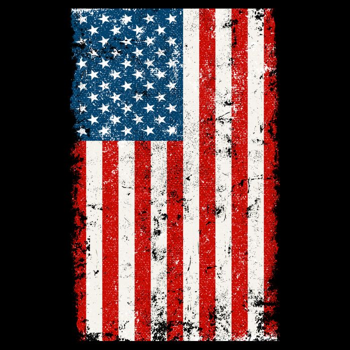 Distressed Worn USA American Flag Impact Tech Backpack