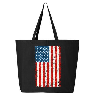 Distressed Worn USA American Flag 25L Jumbo Tote
