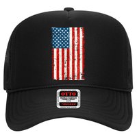 Distressed Worn USA American Flag Trucker Hat