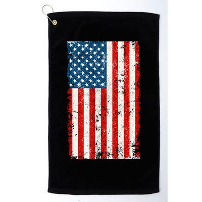 Distressed Worn USA American Flag Golf Towel