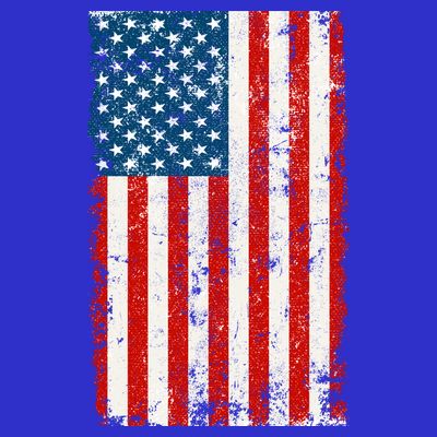 Distressed Worn USA American Flag T-Shirt