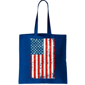 Distressed Worn USA American Flag Tote Bag