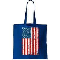 Distressed Worn USA American Flag Tote Bag