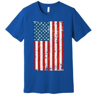 Distressed Worn USA American Flag Premium T-Shirt