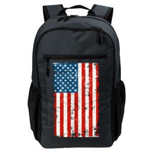 Distressed Worn USA American Flag Daily Commute Backpack