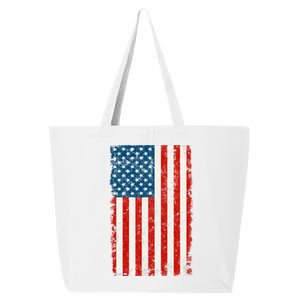 Distressed Worn USA American Flag 25L Jumbo Tote