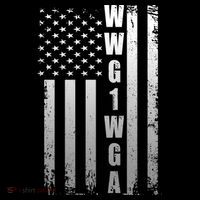 Distressed WWG1WGA US American Flag T-Shirt