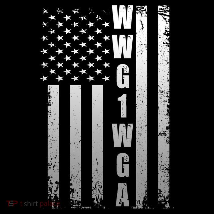 Distressed WWG1WGA US American Flag T-Shirt