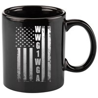 Distressed WWG1WGA US American Flag 11oz C Handle Ceramic Mug