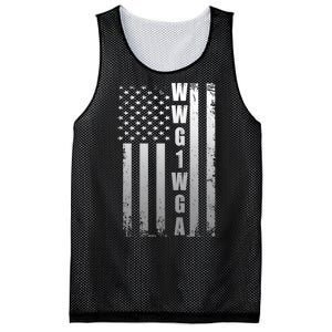 Distressed WWG1WGA US American Flag Mesh Reversible Basketball Jersey Tank