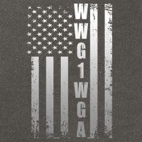 Distressed WWG1WGA US American Flag Cotton Canvas Backpack
