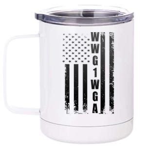 Distressed WWG1WGA US American Flag 12 oz Stainless Steel Tumbler Cup