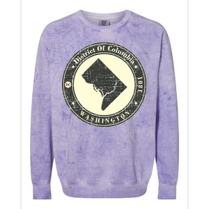 District of Columbia Washington Retro Colorblast Crewneck Sweatshirt