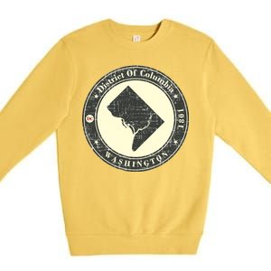 District of Columbia Washington Retro Premium Crewneck Sweatshirt