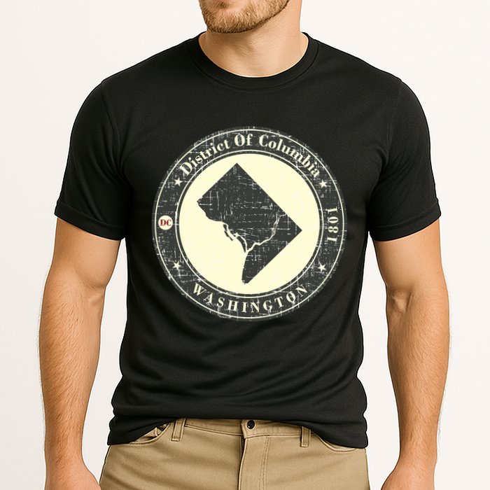 District of Columbia Washington Retro Cooling Performance Crew T-Shirt