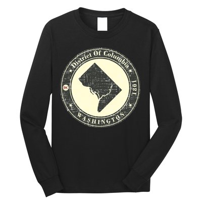 District of Columbia Washington Retro Long Sleeve Shirt