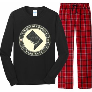 District of Columbia Washington Retro Long Sleeve Pajama Set