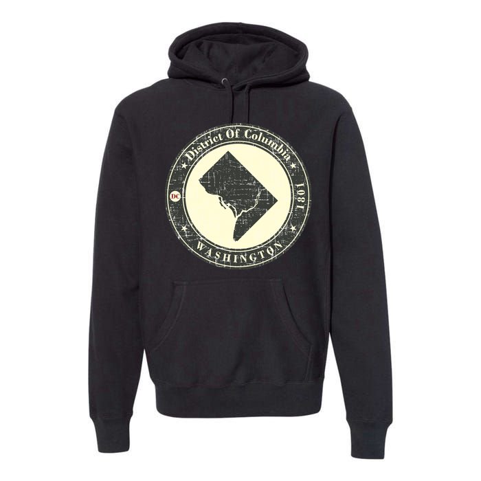 District of Columbia Washington Retro Premium Hoodie