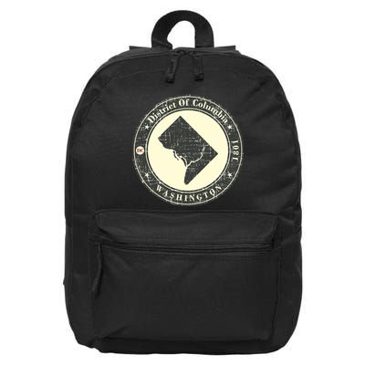 District of Columbia Washington Retro 16 in Basic Backpack