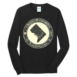 District of Columbia Washington Retro Tall Long Sleeve T-Shirt