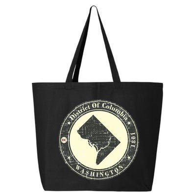 District of Columbia Washington Retro 25L Jumbo Tote