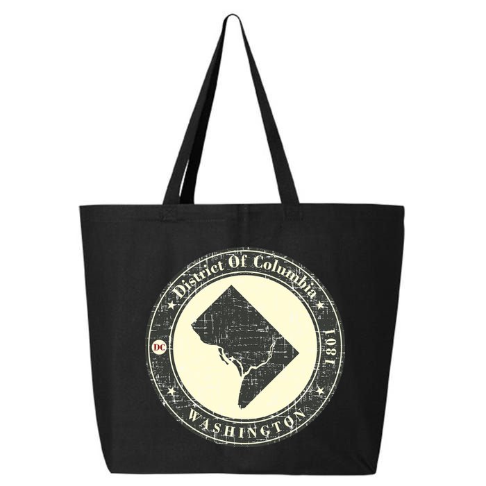 District of Columbia Washington Retro 25L Jumbo Tote