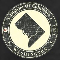 District of Columbia Washington Retro 25L Jumbo Tote