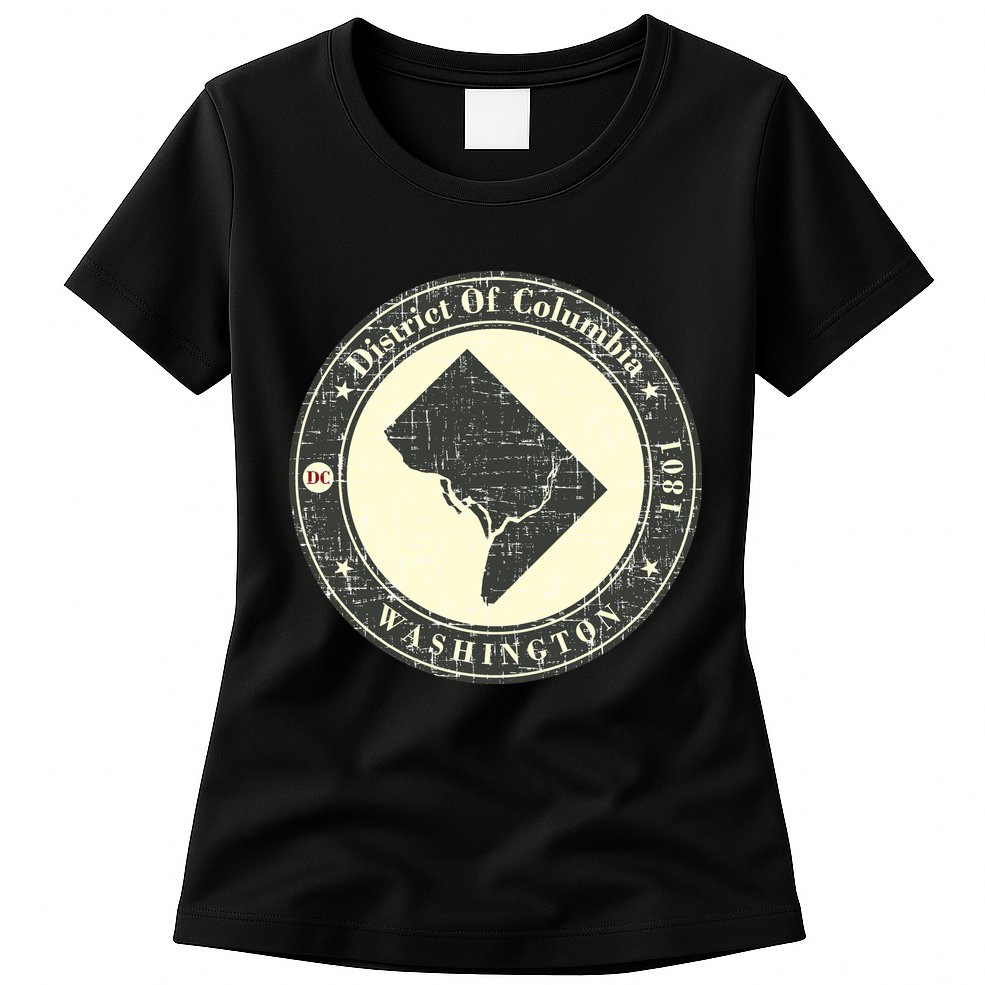 District of Columbia Washington Retro Womens T-Shirt