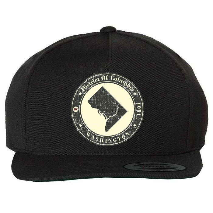District of Columbia Washington Retro Wool Snapback Cap