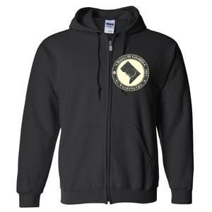 District of Columbia Washington Retro Full Zip Hoodie