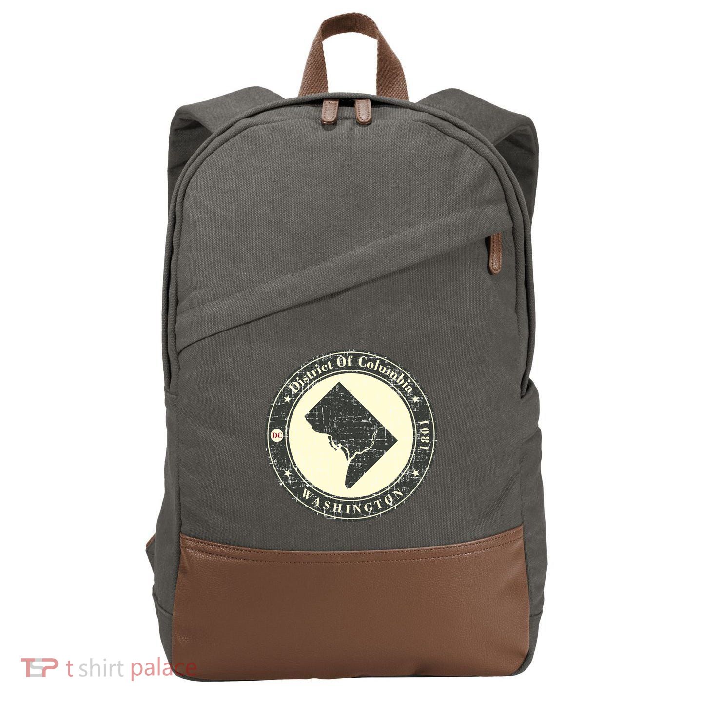 District of Columbia Washington Retro Cotton Canvas Backpack