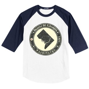 District of Columbia Washington Retro Baseball Sleeve Shirt