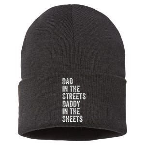 Dad In The Streets Daddy In The Sheets Presents For Dad Sustainable Knit Beanie