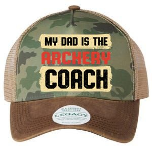 Dad Is The Archery Coach Fathers Day Archer Parents Cute Gift Legacy Tie Dye Trucker Hat