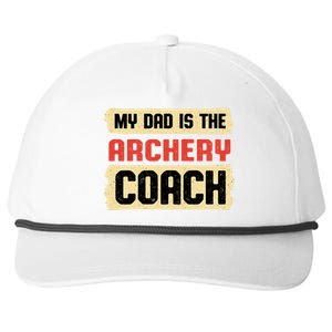 Dad Is The Archery Coach Fathers Day Archer Parents Cute Gift Snapback Five-Panel Rope Hat