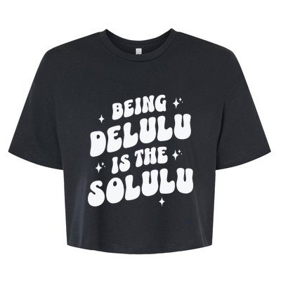 Delulu Is The Solulu Manifestation Bella+Canvas Jersey Crop Tee